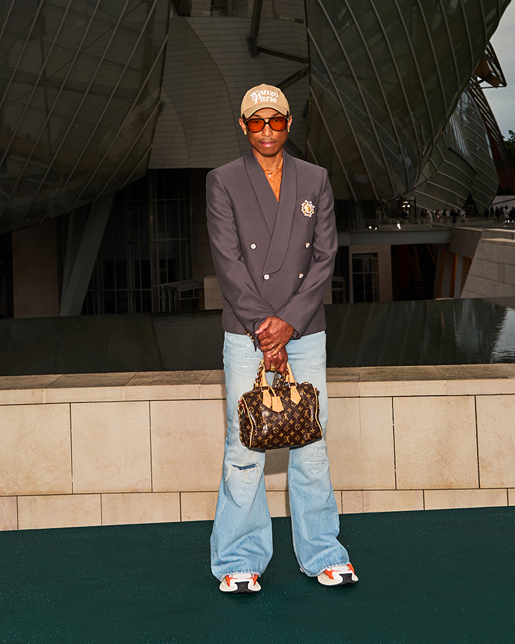 Pharrell Williams attends the 'Prelude To The Olympics' at Fondation Louis Vuitton 