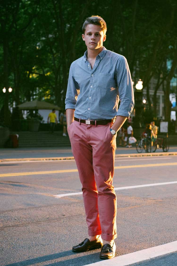 Upper East Side style outfit with Oxford shirt