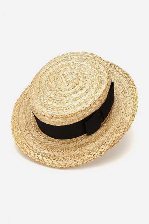 CLASSIC BOATER Vintage style Straw Hat