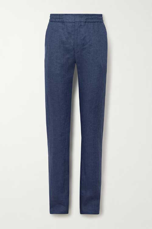 LORO PIANA Gadd Straight-Leg Linen Trousers Vintage style