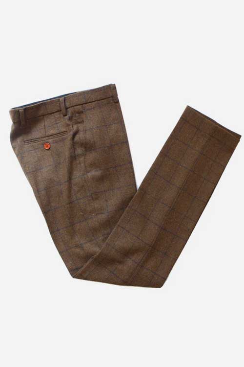 Brown three-piece tweed suit Vintage Trousers