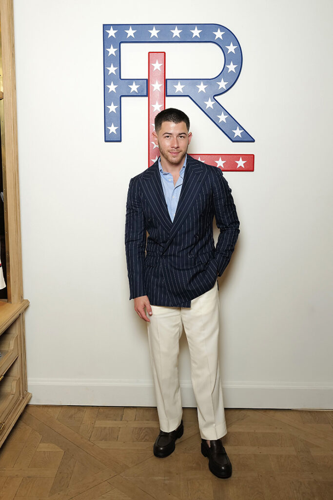 Nick Jonas attends the Ralph Lauren Team USA celebration 