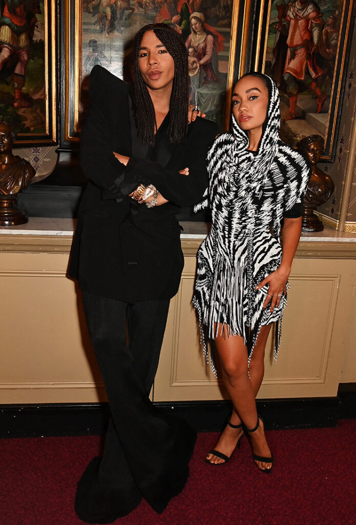 Olivier Rousteing and Leigh-Anne Pinnock attend a special 30th Anniversary concert of The Lion King