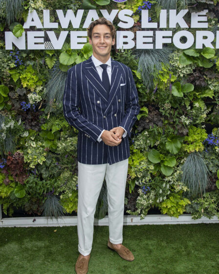 George Russell attends the Wimbledon Championships 2024,