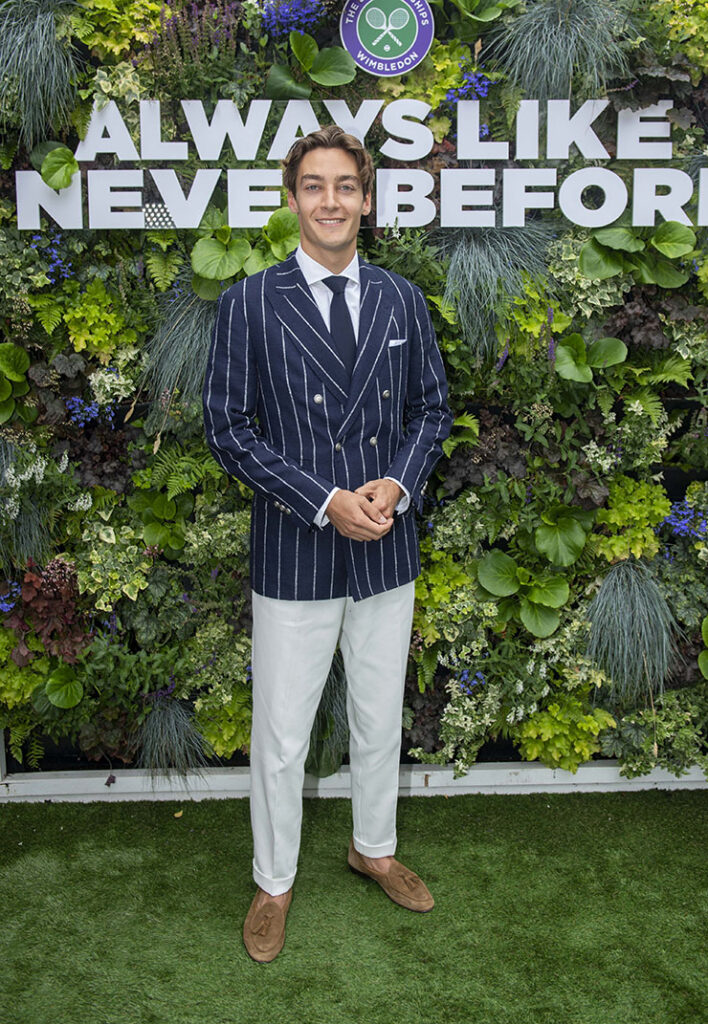 George Russell attends the Wimbledon Championships 2024,