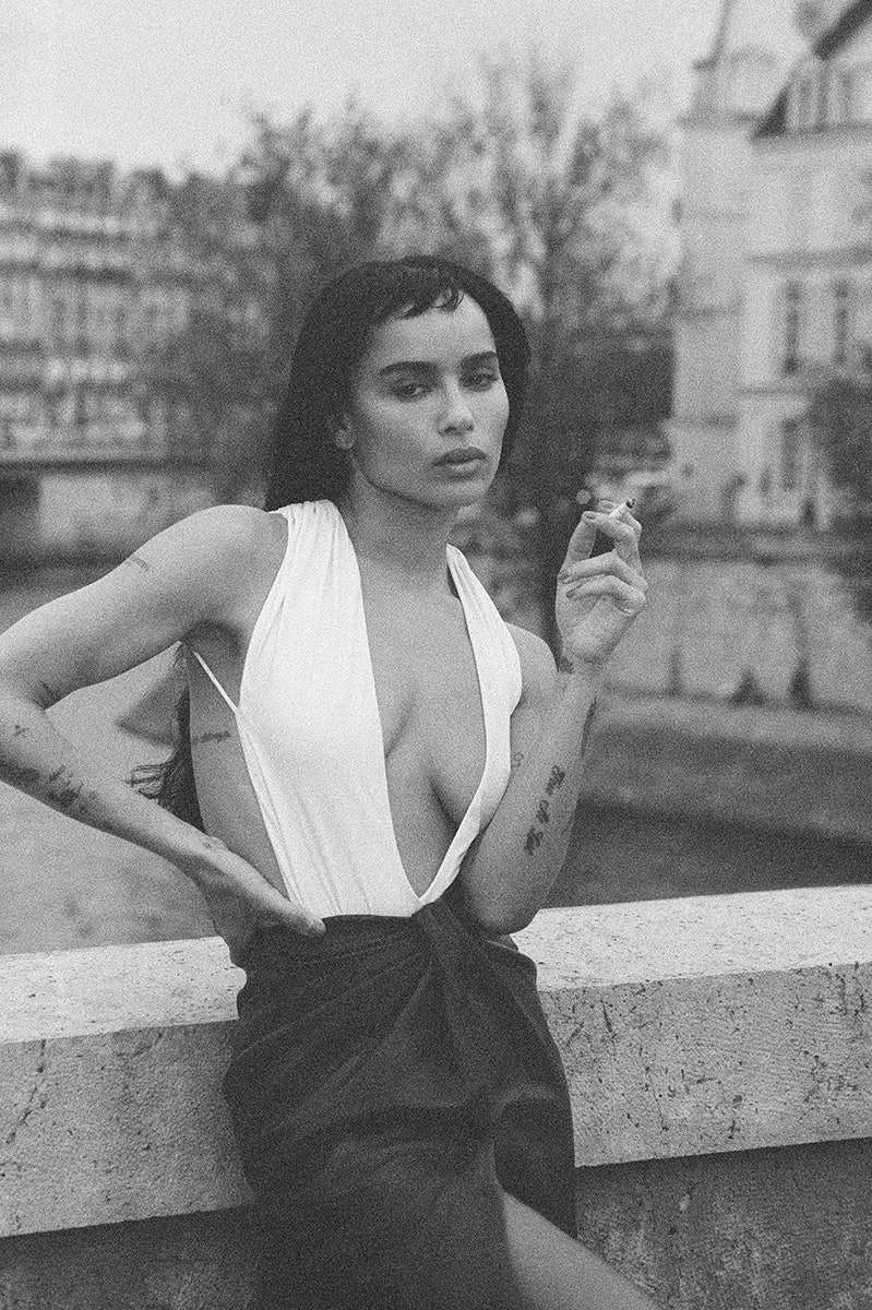 Image may contain Zoë Kravitz Body Part Finger Hand Person Photography Face Head Portrait Clothing and Shorts