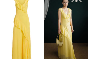 Hannah Dodd's Polo Ralph Lauren Ruffle-Detailing Chiffon Maxi Dress