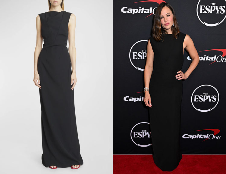 Jennifer Garner's Givenchy High-Neck Backless Column Gown