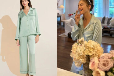 Jennifer Lopez's Eberjey Inez Washable Silk Long PJ Set