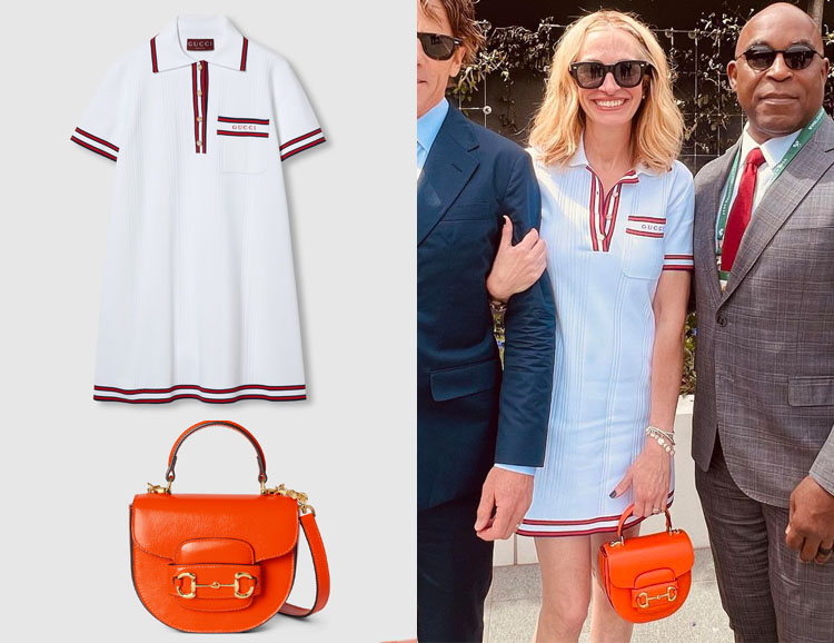 Julia Roberts' Gucci Polo Dress & Gucci Horsebit 1955 Mini Bag