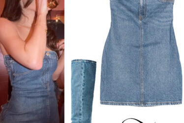 Kylie Jenner: Denim Mini Dress and Boots