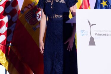 LLORET DE MAR, SPAIN - JULY 10: Crown Princess Leonor of Spain attends the Princess of Girona awards 2024 at the Costa Brava Palace Congress on July 10, 2024 in Lloret de Mar, Spain. (Photo by Carlos Alvarez/Getty Images)