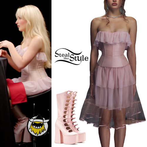 Sabrina Carpenter: Pink Dress and Boots