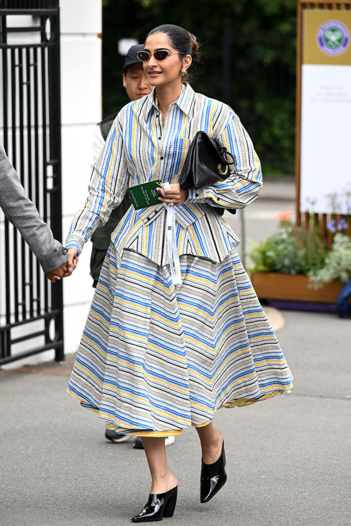 Sonam Kapoor Wore Bottega To The Wimbledon Tennis Championships