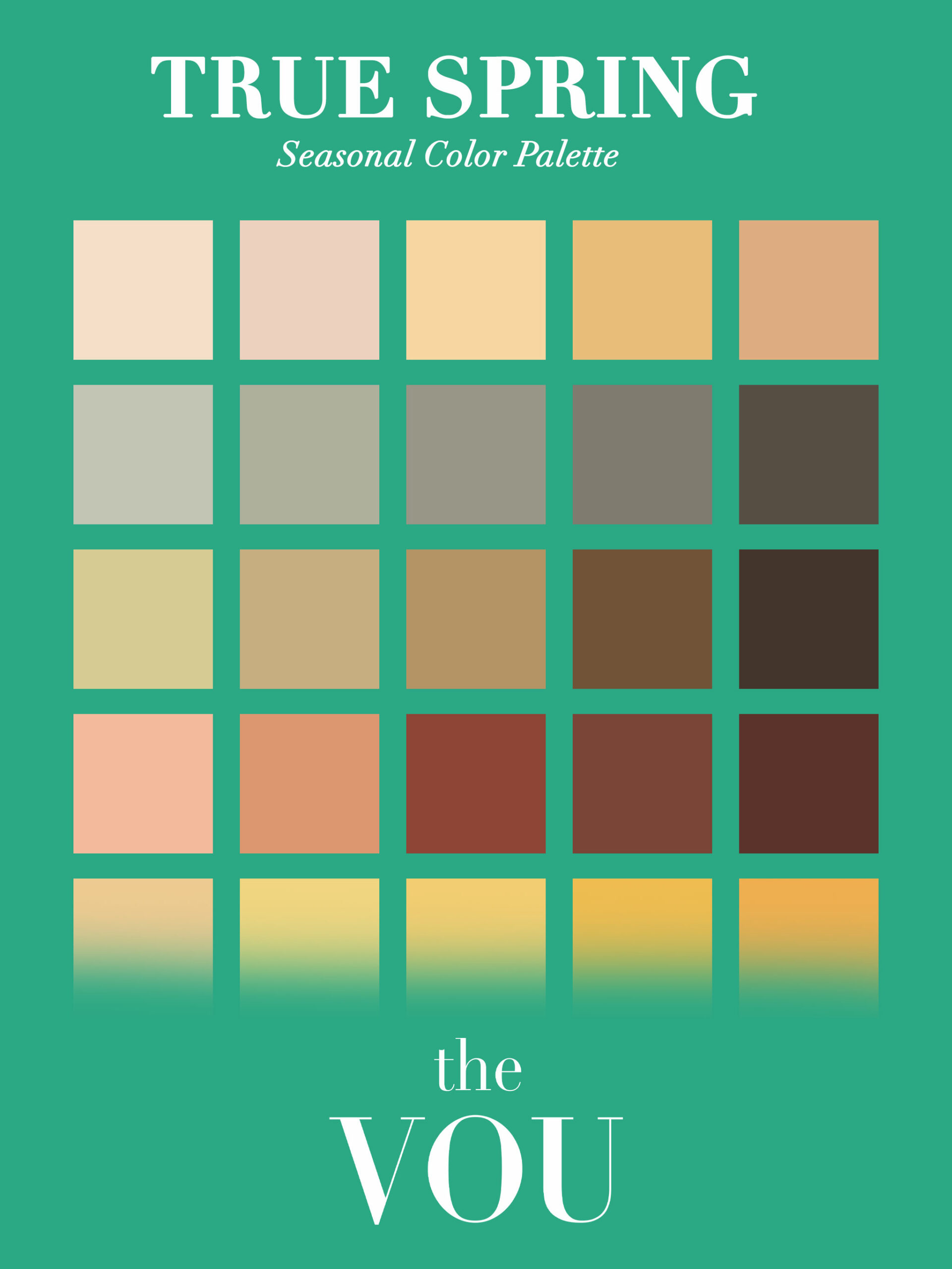 True Spring Winter Color Palette for Men