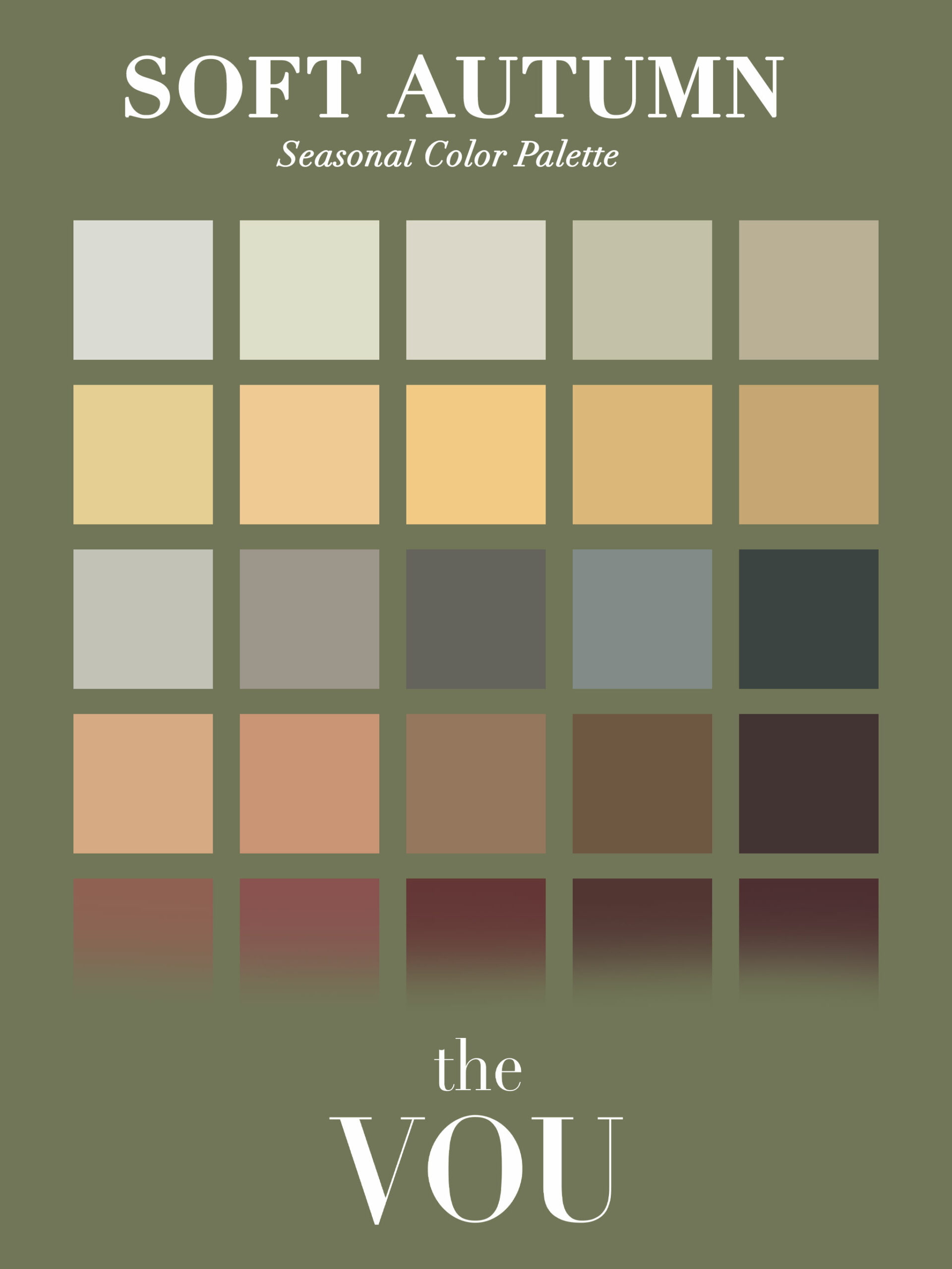 Soft Autumn Color Palette for Men