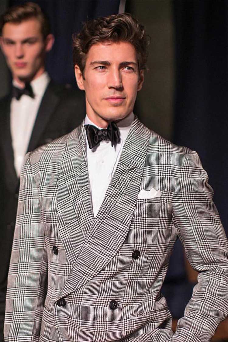 Ralph Lauren double breasted suit evening outfit