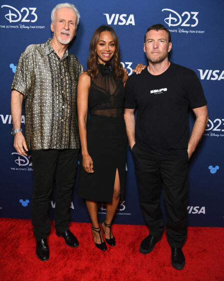 James Cameron, Zoe Saldana and Sam Worthington at D23: The Ultimate Disney Fan Event