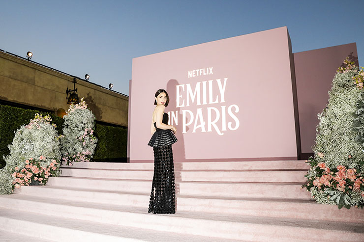 Lily Collins attends the Emily In Paris Season 4 Part 1 LA Premiere 