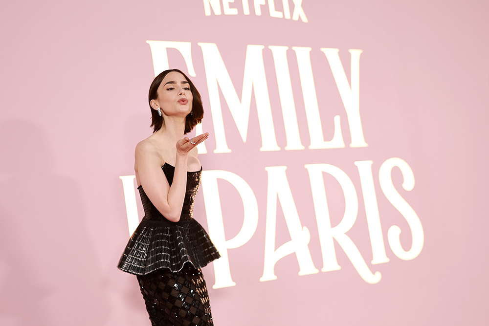 Lily Collins attends the Emily In Paris Season 4 Part 1 LA Premiere 