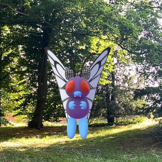 A Pokémon Go screenshot of Butterfree