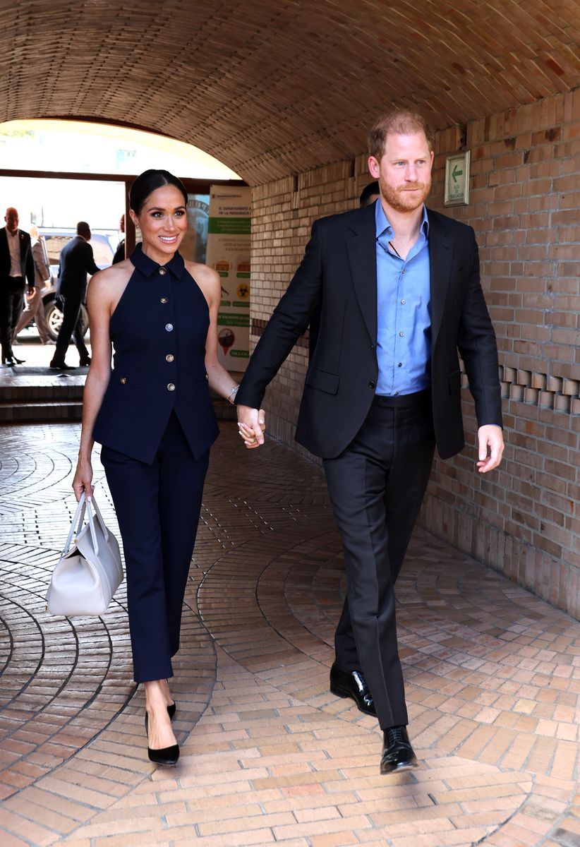  Prince Harry, Duke of Sussex, and Meghan, Duchess of Sussex, seen during The Duke and Duchess of Sussex's Colombia Visit on August 15, 2024, in Bogota, Colombia. (Photo by Eric Charbonneau/Archewell Foundation via Getty Images)