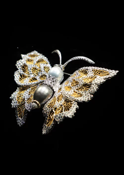 buccellati butterfly filigree broach pin jewelry