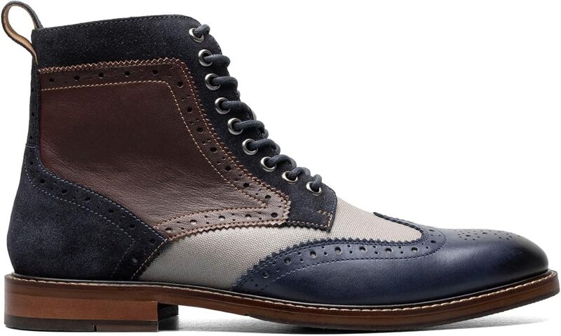 STACY ADAMS Men’s Finnegan Wingtip Lace Up Boots