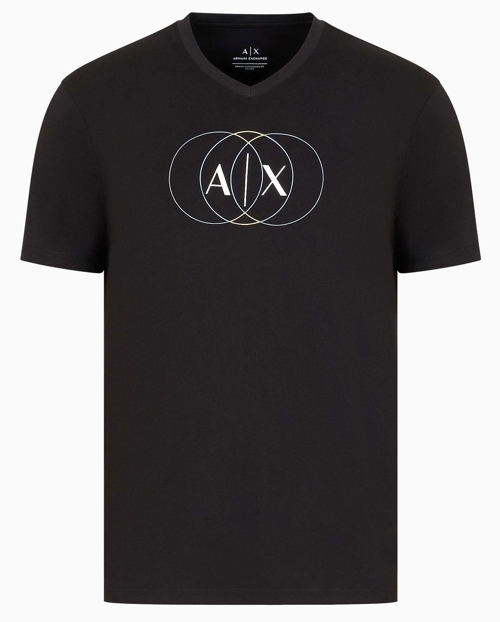 Armani Exchange Regular fit T-shirt in ASV organic cotton with V-neck