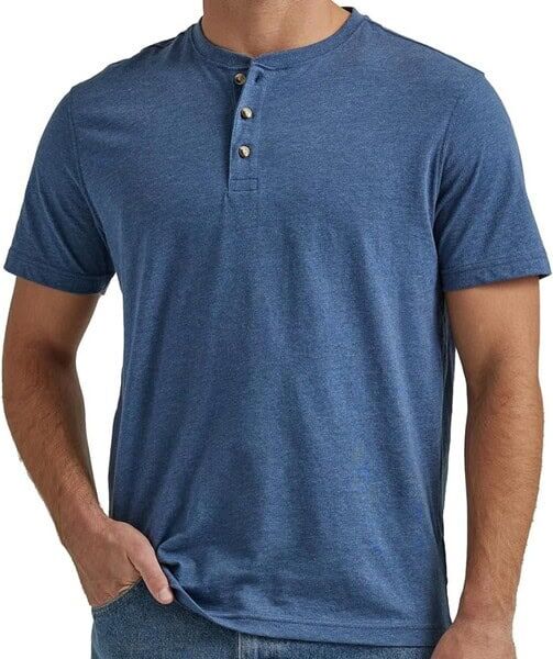 Wrangler Authentics Men's Short Sleeve Henley Tee