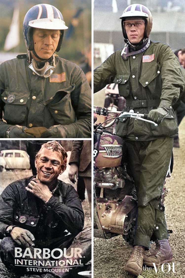 Steve McQueen Wearing Barbour Jacket