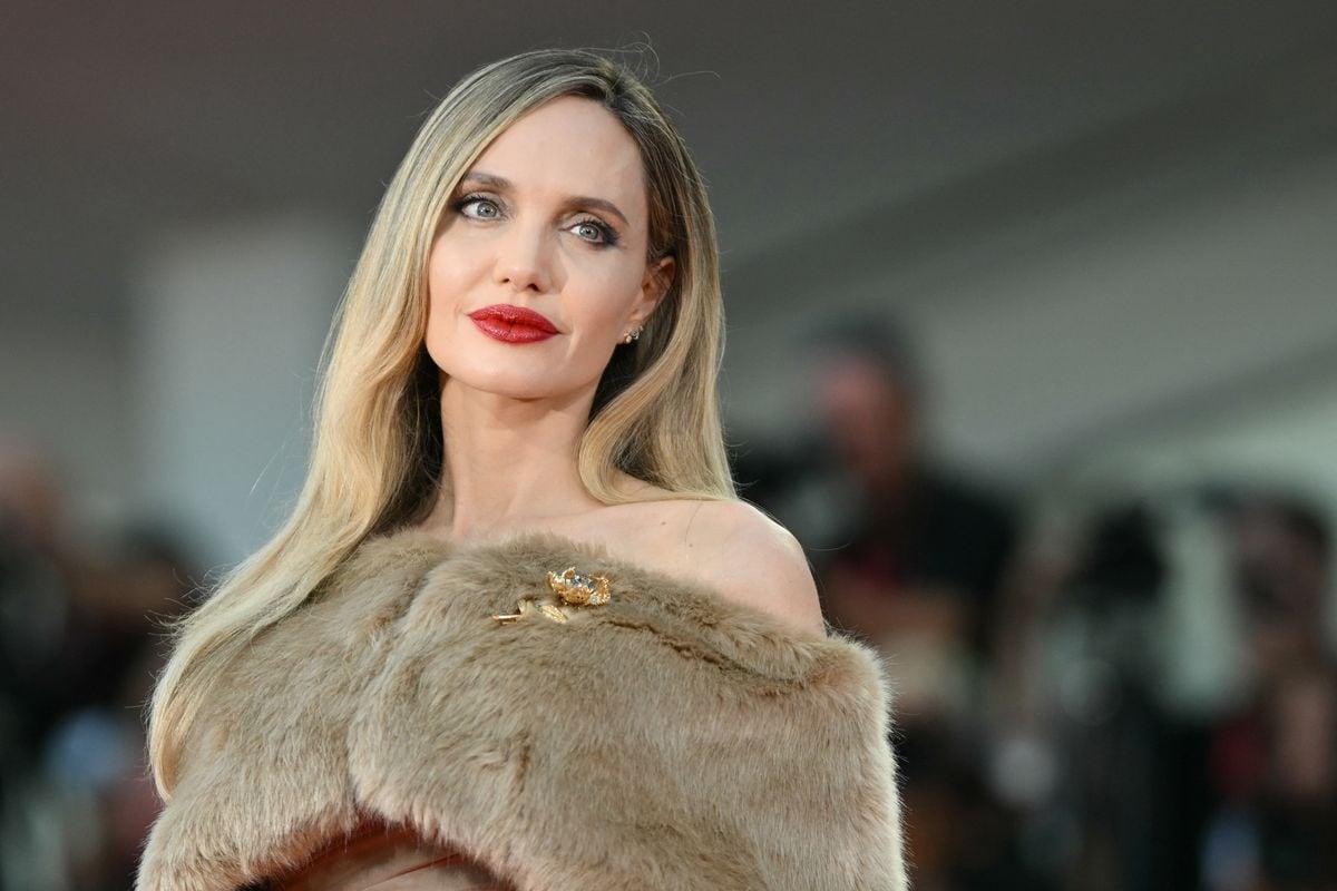 Angelina Jolie attends the red carpet of the movie "Maria" during the 81st International Venice Film Festival at Venice Lido