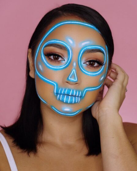 halloween makeup skeleton