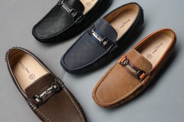 a collection of Moccasins Penny Loafers by Bruno Marc