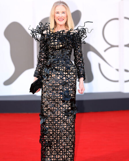 Catherine O’Hara Wore Oscar de la Renta To The ‘Beetlejuice Beetlejuice’ Venice Film Festival Premiere