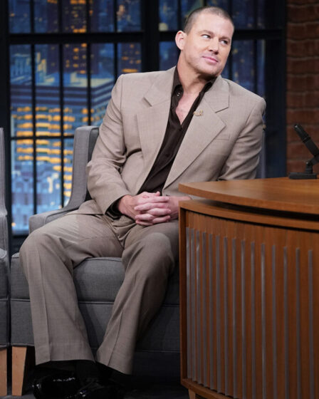 Channing Tatum Wore Saint Laurent On Late Night with Seth Meyers