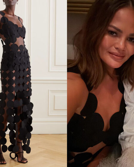 Chrissy Teigen's A.W.A.K.E. MODE Multi Circle Asymmetric Dress