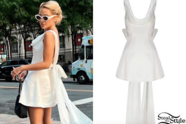 Gabi DeMartino: White Mini Dress