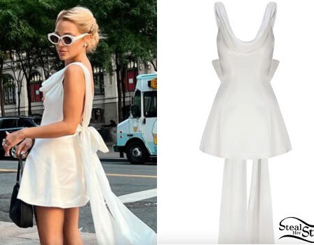 Gabi DeMartino: White Mini Dress