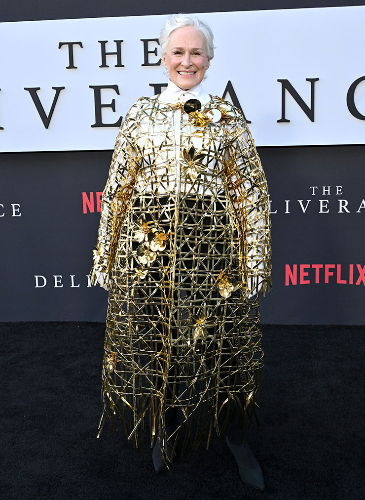 Glenn Close Wore Oscar de la Renta To 'The Deliverance' LA Premiere