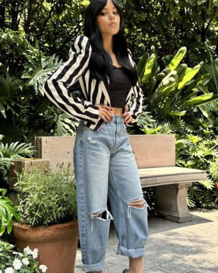 Jenna Ortega Wore Marc Jacobs To The 'Beetlejuice Beetlejuice' Mexico City Press Junket