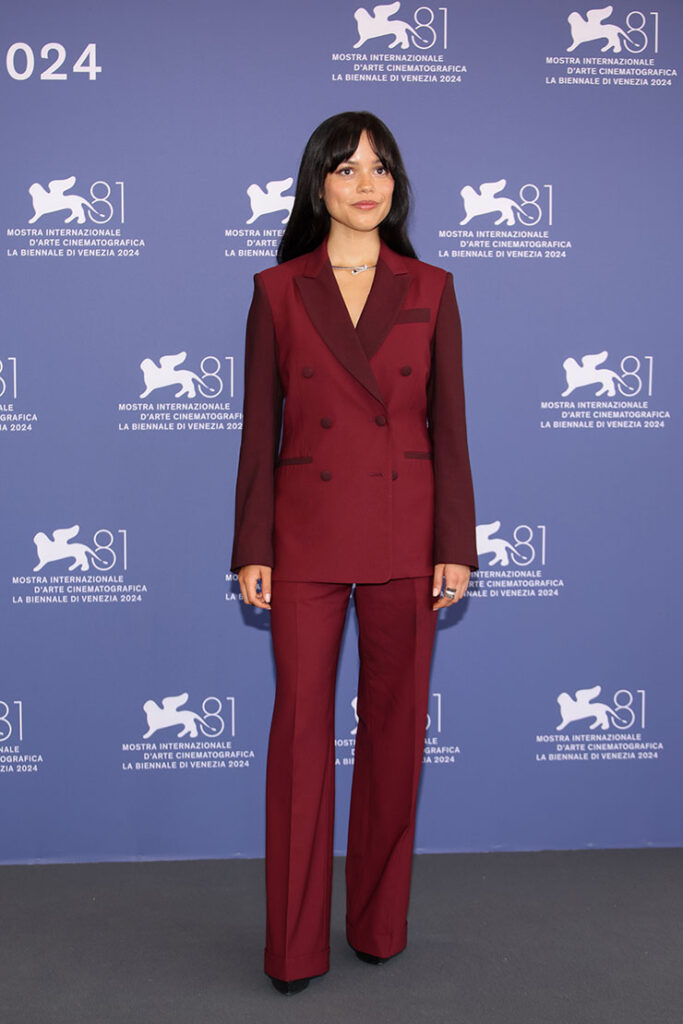 Jenna Ortega Wore Paul Smith For The 'Beetlejuice Beetlejuice' Venice Film Festival Photocall