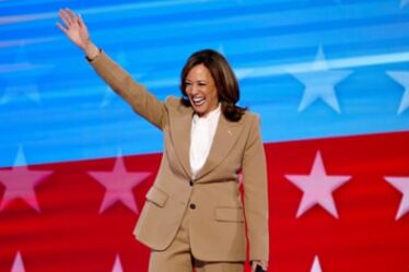 Kamala Harris makes surprise DNC appearance, praising Joe Biden – video