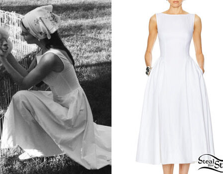 Kendall Jenner: White Midi Dress