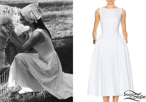 Kendall Jenner: White Midi Dress