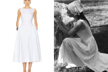 Kendall Jenner's Helsa Stretch Cotton Sateen Midi Dress