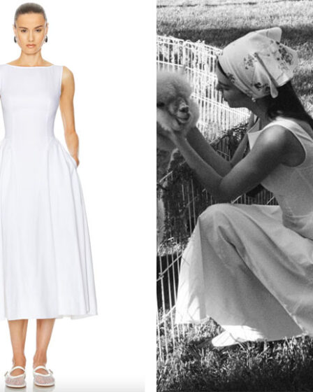 Kendall Jenner's Helsa Stretch Cotton Sateen Midi Dress