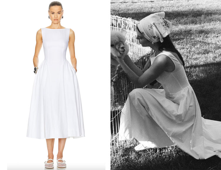 Kendall Jenner's Helsa Stretch Cotton Sateen Midi Dress