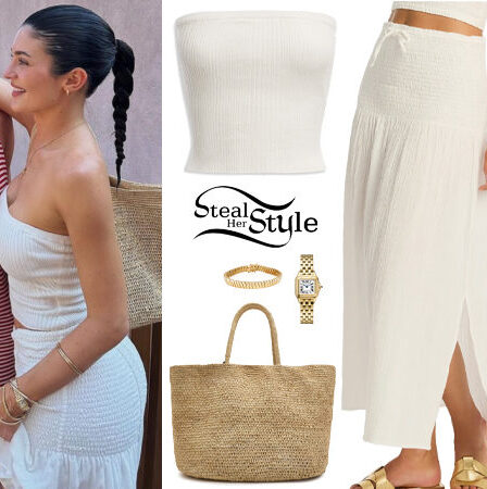 Kylie Jenner: Tube Top, Shirred Skirt