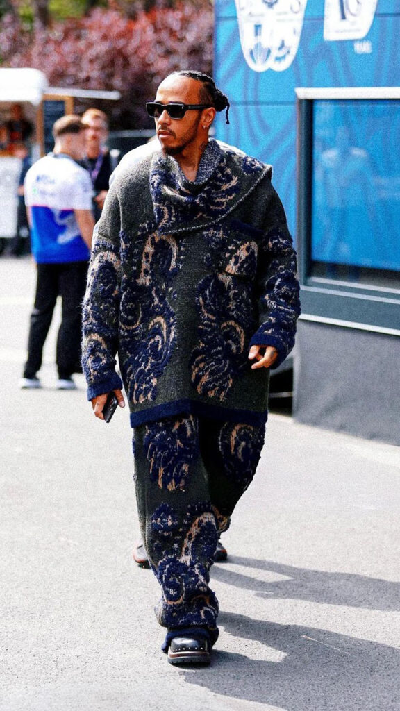 Lewis Hamilton Wore Etro For The F1 Belgian Grand Prix